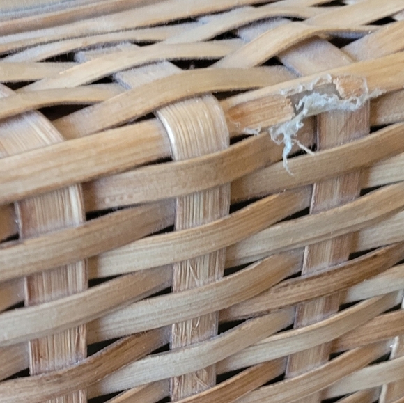 Vintage Rectangle Basket Purse With Lucite Handle Woven - Picture 4 of 8